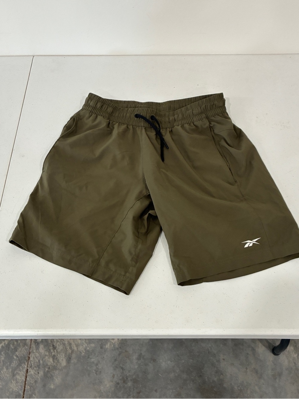 Reebok Mens Workout Ready Woven training Shorts- Small Olive/Army Green
